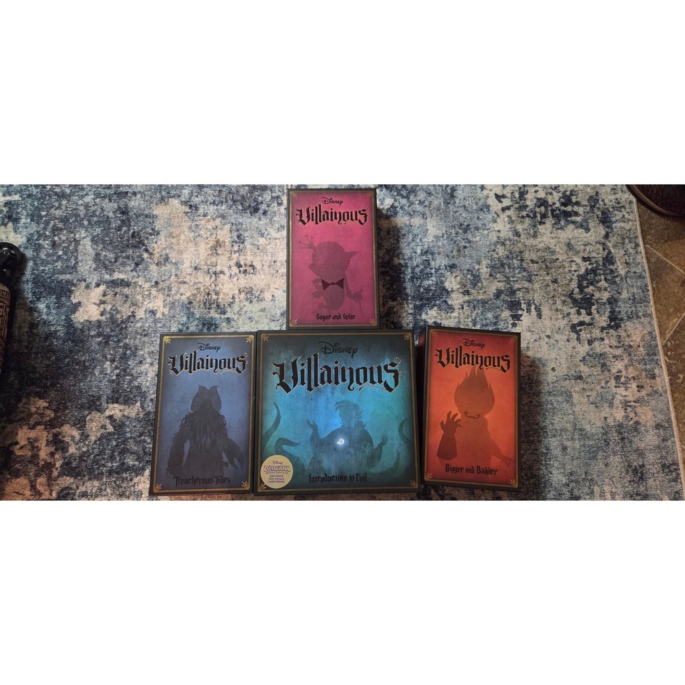 Disney Villainous Board Game Set Intro to Evil Lorcana Card 3 Expansions Bundle